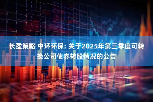 长盈策略 中环环保: 关于2025年第三季度可转换公司债券转股情况的公告