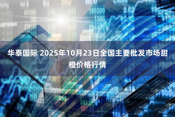 华泰国际 2025年10月23日全国主要批发市场甜橙价格行情