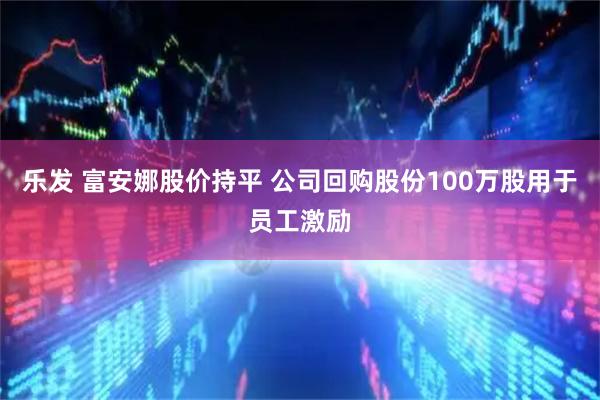 乐发 富安娜股价持平 公司回购股份100万股用于员工激励
